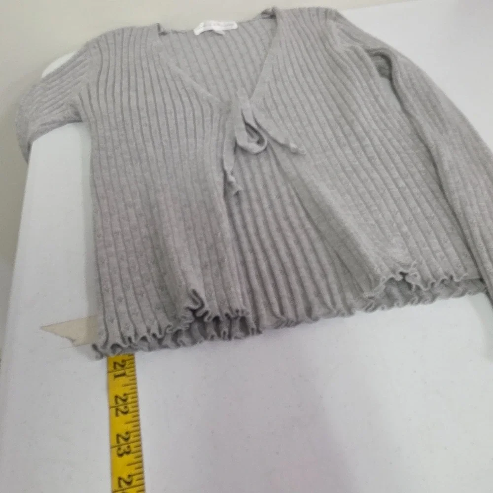 Chelsea & Theodore Womens Pointelle Knit Cardigan Size M Y2K Coquette‎ Dainty